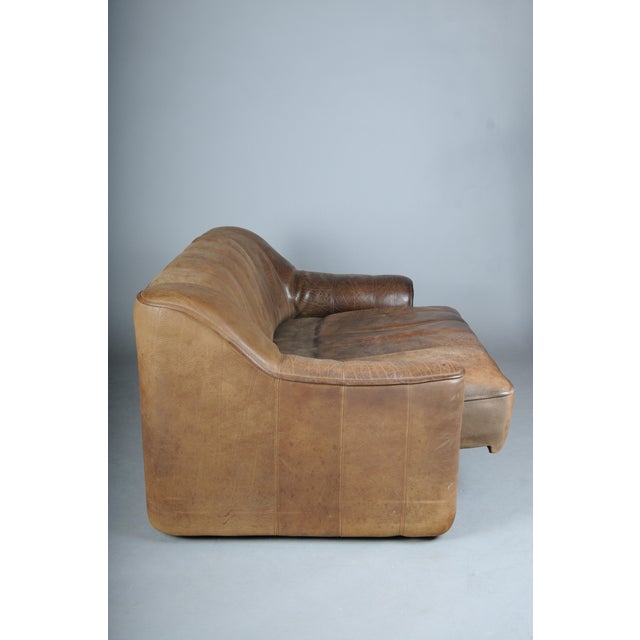 1970s Vintage DS44 Two-Seater Buffalo Leather Sofa from de Sede, 1970s For Sale - Image 5 of 18