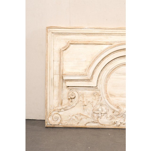 Cream French Relief-Carved Neutral Tones Wall Panel, 19th Century For Sale - Image 8 of 9