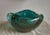 Mid 20th Century Alfredo Barbini Style Murano Teal Green Gold Flecks Italian Bullicante Art Glass Mid Century Dish Bowl For Sale - Image 5 of 12
