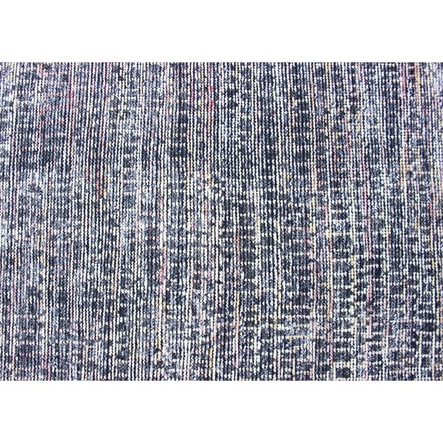 Modern Modern Runner Rug With Textured Pattern in Gray, Blue, and Multicolor Accents 2'7 X 10'0 For Sale - Image 3 of 12