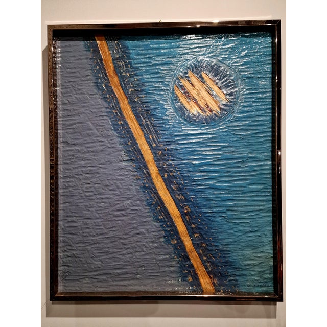 Giulio Marelli, Giulio Marelli, Composition 1968, Painting on Carved Wood, 1968, Wood For Sale - Image 3 of 14