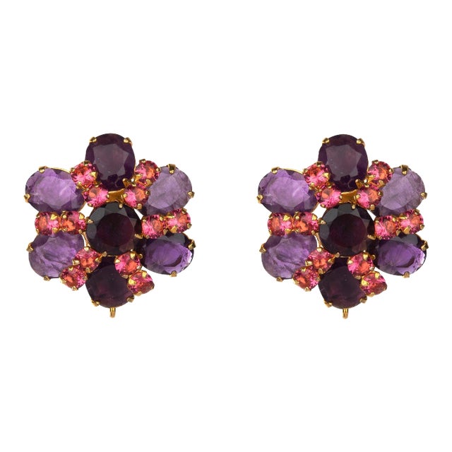 Marcela Studs in Pink, a pair For Sale