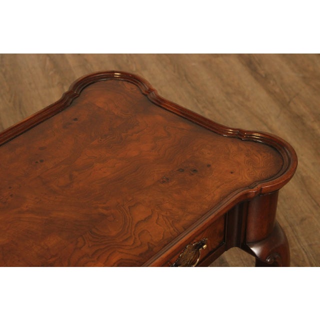 Brown Late 20th Century Hekman Queen Anne Style Walnut Console or Sofa Table For Sale - Image 8 of 12