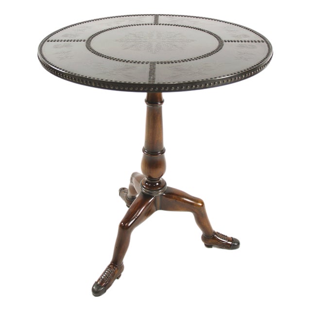 Vintage Theodore Alexander Pedestal Side Table For Sale