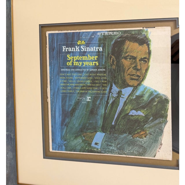 Mid-Century Modern 1965, Framed Vinyl and Album Cover, Frank Sinatra, September of My Years For Sale - Image 3 of 7