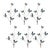 Blue and Black Wire Butterfly Spray (Set of 6) For Sale