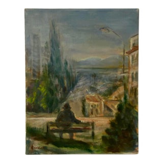 Irina Roublon Belotelkin "View From Pacific Heights" Original Painting c.1960 For Sale