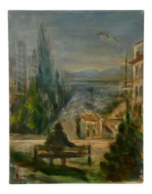 Irina Roudakoff Belotelkin "View From Pacific Heights" Original Painting C.1960