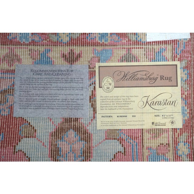Karastan Approx. 8 X 11’6” Colonial Williamsburg Rug For Sale - Image 12 of 12