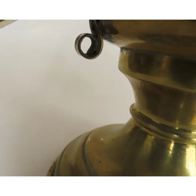 19th Century 19th Century Hot Coal Carrier Urn Handled Brass Planter Jardiniere For Sale - Image 5 of 9