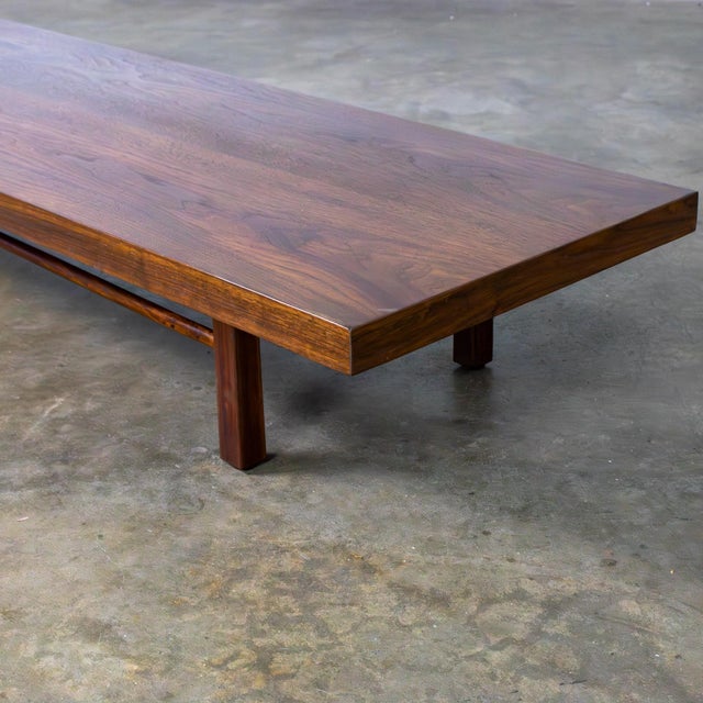 Mid-20th Century MCM Low Walnut Coffee Table or Bench by Milo Baughman for Thayer Coggin For Sale - Image 14 of 18