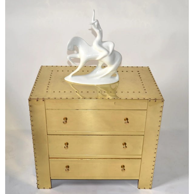 1960s Jitro Porcelain Hand-Painted Statue by Jaroslav Ježek for Royal Dux Bohemia Sculpture made in the Czech Republic...