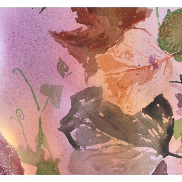 Botanical Study Autumn Grape Leaves #2 by Les Anderson For Sale - Image 4 of 8