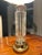 Dresden Porcelain Mid 20th Century Signed Dresden Cut Crystal & Brass Cylinder Table Lamp - With Shade For Sale - Image 4 of 11