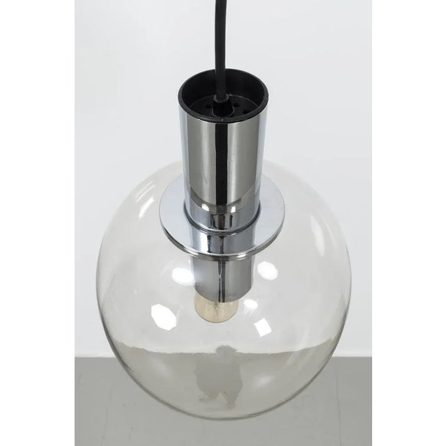 Hanging Lamp in Chrome and Glass For Sale - Image 5 of 7