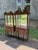Pair of Vintage George III Carved Mahogany and Satinwood Inlaid Display Cabinets Glass shelves, mirror back, tapered legs...