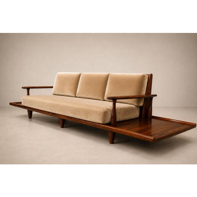 Sofa in Rosewood & Mohair by Liceu De Artes E Ofícios, Brazilian Modern, 1960s For Sale - Image 11 of 18