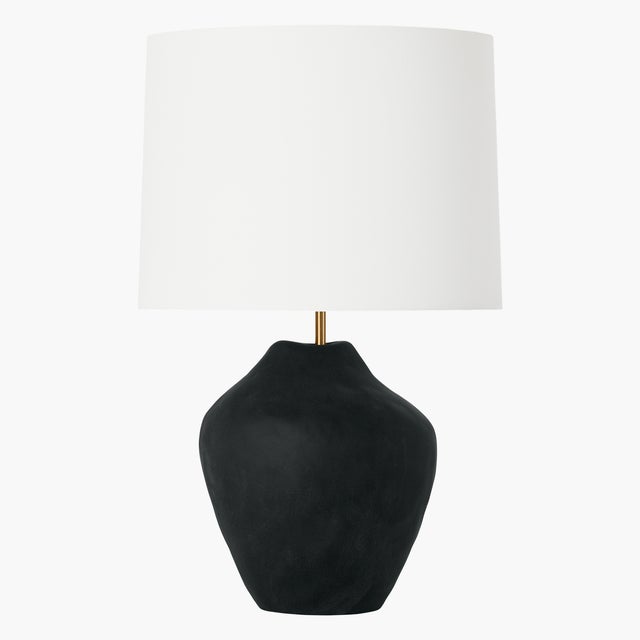 Ceramic Hable by Visual Comfort Studio Hable Cadley Table Lamp in Rough Black Ceramic For Sale - Image 7 of 7