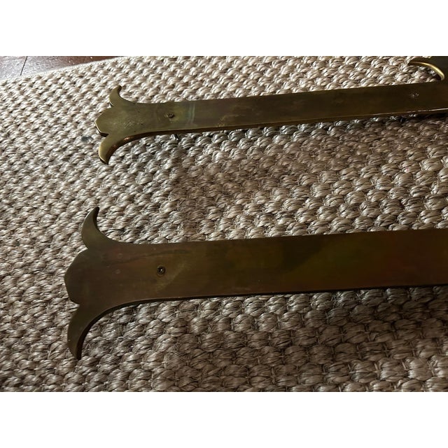 1970s Gothic Chapman Solid Brass Sconces - Set of 2 For Sale In Washington DC - Image 6 of 7