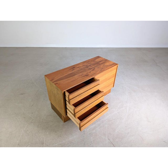 Wood Mid-Century Walnut Sideboard with Drawers, 1970s For Sale - Image 7 of 10