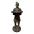 Rare Large Vintage “Terracotta” Warrior Butler Serving Tray Table Statue 37” For Sale