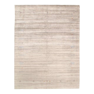 2020s Gray Color Hand Knotted Gabbeh Rug For Sale