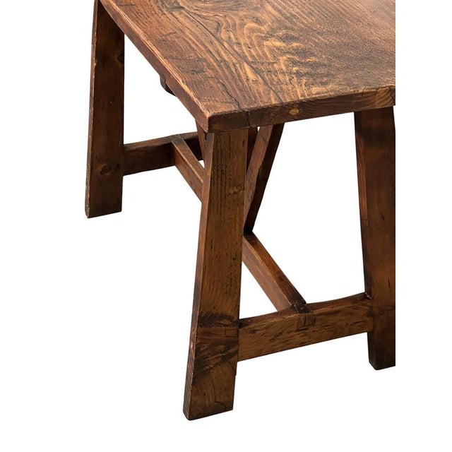 19th Century Fir Wood Refectory Table For Sale - Image 6 of 7