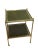 Pair of Brass and Green Leather Tooled Two-Tiered Side Tables For Sale - Image 12 of 18