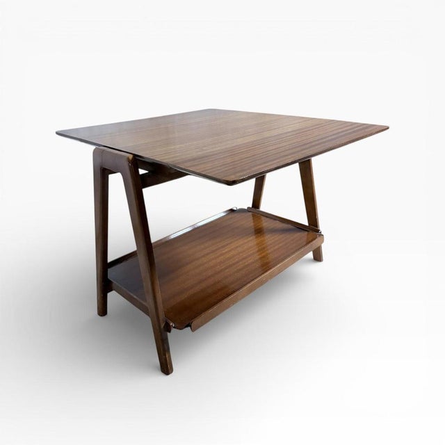 Wood Mid-Century Walnut Drinks Trolley from Remploy For Sale - Image 7 of 8