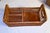 Chinoiserie Mid 20th Century Wooden Rattan Divided Basket Caddy With Handles - Storage, Decor, Office Accessory For Sale - Image 3 of 13