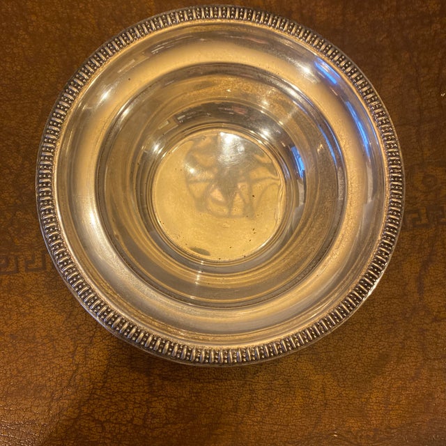 Traditional Vintage Silver Plated Serving Bowl For Sale - Image 3 of 4