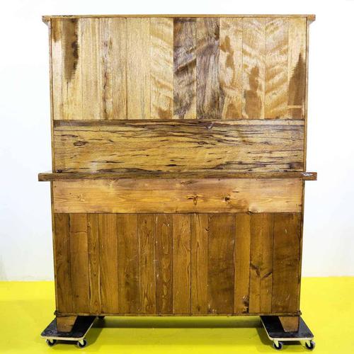 Rustic Wooden Cupboard with Display Top For Sale - Image 12 of 15