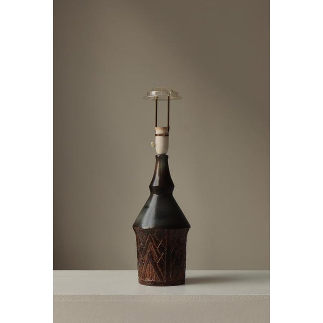 Scandinavian Modern Stoneware Table Lamp from Sejer, 1960s For Sale - Image 12 of 15