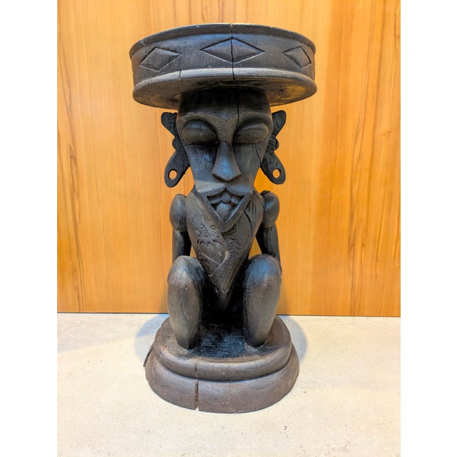 Tribal 1940s-50s Borneo Ancestral Wood Stool | Dayak Tribe For Sale - Image 3 of 8