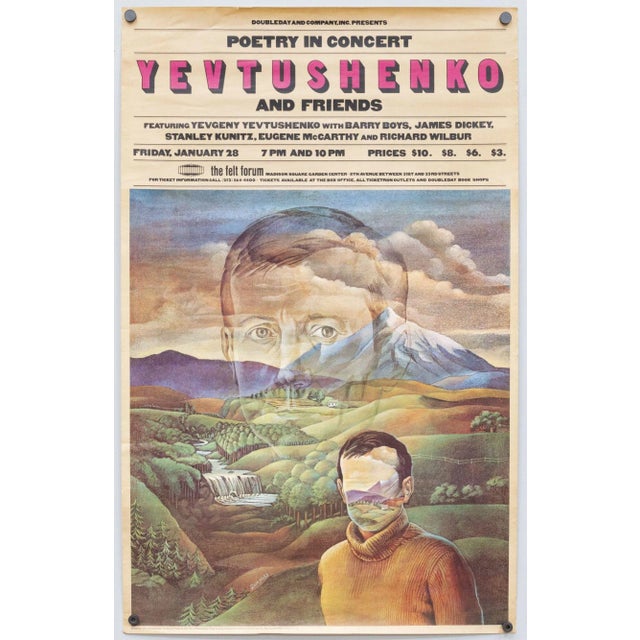 Yevtushenko and Friends, Poetry in Concert, New York, 1972, Poster For Sale - Image 3 of 3