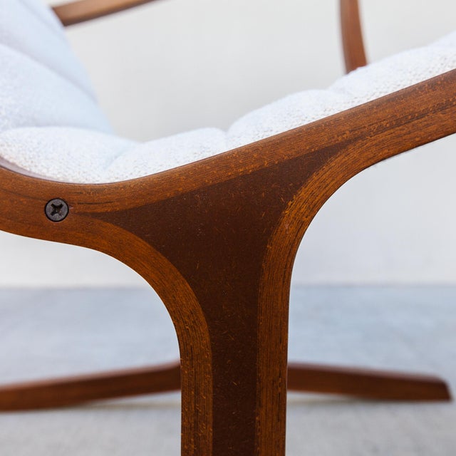 1960s Restored 1960s Japanese Mid Century Modern "Heron" Lounge Chair by Tendo Mokko For Sale - Image 5 of 14