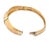 Mid 20th Century Darnlaion 18k Two Tone Gold Hinged Dome Bangle Bracelet For Sale - Image 4 of 5