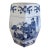 Blue and White Porcelain Chinoiserie Hexagonal Garden Stool or Side Table For Sale