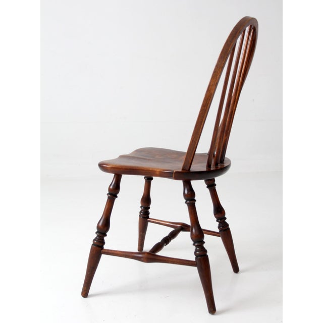 Wood Mid-Century Windsor Style Spindle Back Chair For Sale - Image 7 of 12