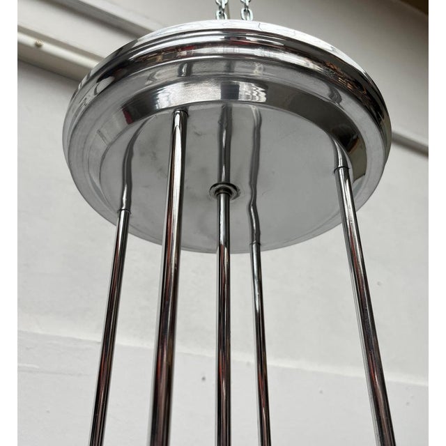 Mid-Century Modern Art Deco Style Pendant Lamp, 1950s For Sale - Image 10 of 18