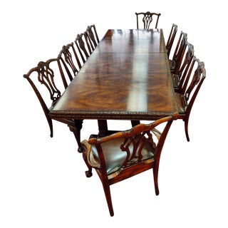 Theodore Alexander Solid Mahogany Dining Set - 11 Pieces For Sale