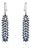 Art Deco 5.48 Ct Blue Sapphire Geometric Drop Earrings for Women- 2 Pieces For Sale
