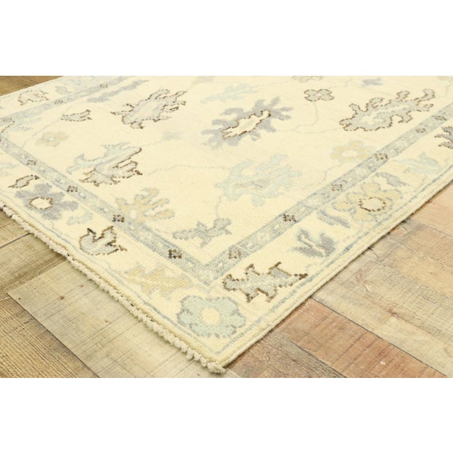 Textile Vintage Modern Oushak Rug - 03'02 X 05'02 For Sale - Image 7 of 9