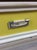 Mid Century Space Age Style Lowboy Dresser With Mounted Mirror & Yellow Drawer Faces For Sale - Image 18 of 18