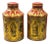 Pair of English Regency Red Tôle & Gilt Chinoiserie Tea Caddies, Nos. 2 & 4 For Sale