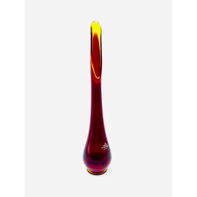 Mid 20th Century Viking Glass "Red Amberina" Bud Vase For Sale - Image 12 of 12