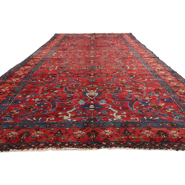 Jacobean Late 19th Century Persian Malayer Rug, 07'00 X 17'01 For Sale - Image 3 of 10
