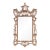 1970s Italian Chinese Chippendale Style Cerused Carved Wood Pagoda Form LaBarge Mirror For Sale