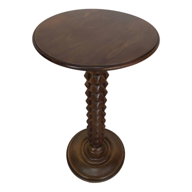 Brutalist Pedestal Table attributed to Charles Dudouyt, 1940s For Sale