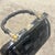 1940s Art Deco Black Leather, Velvet and Bamboo Italian Hand Bag For Sale - Image 10 of 13